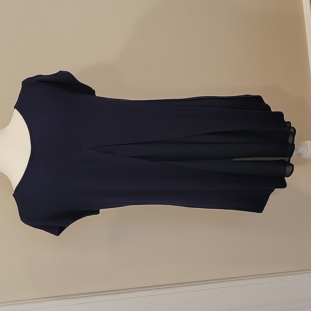 Kim & Cami Navy Cap Sleeve Flowy Tee - Picture 3 of 9